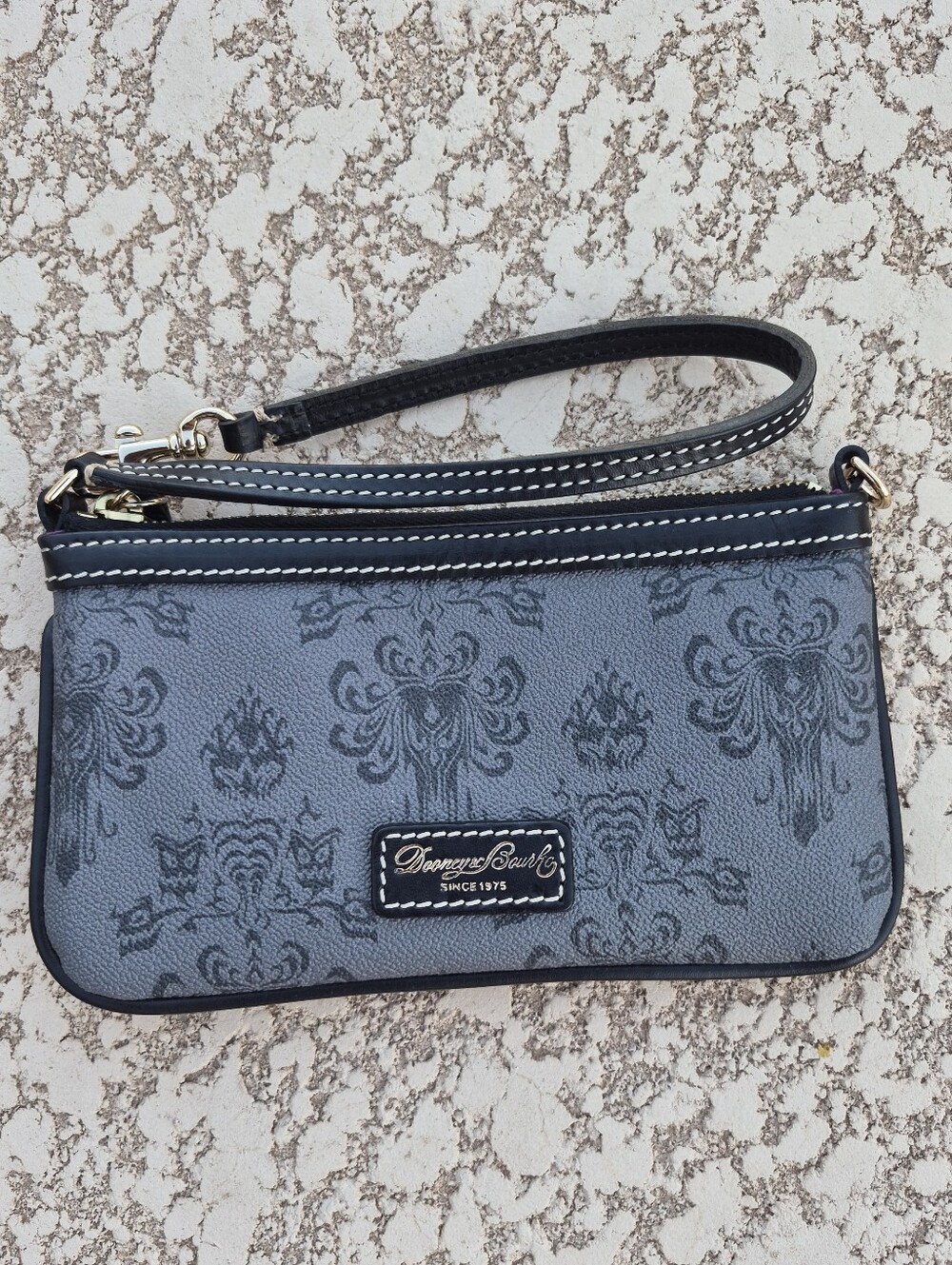 Disney Dooney & Bourke Haunted Mansion Wallpaper Ghost Host Wristlet
